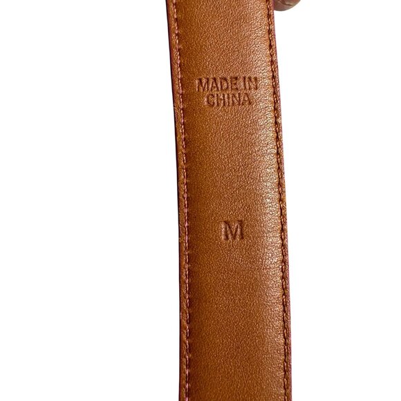 Lauren Ralph Lauren Snake Embossed Italian Leather Belt Women's Medium Pink - Picture 5 of 10
